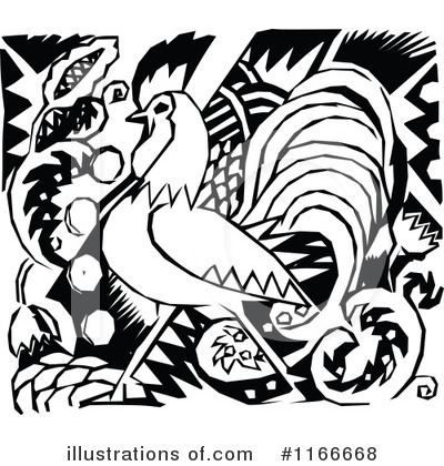 Royalty-Free (RF) Rooster Clipart Illustration by Prawny Vintage - Stock Sample #1166668