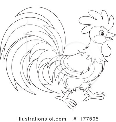Royalty-Free (RF) Rooster Clipart Illustration by Alex Bannykh - Stock Sample #1177595