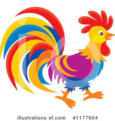 Royalty-Free (RF) Rooster Clipart Illustration by Alex Bannykh - Stock Sample #1177604