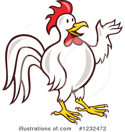 Royalty-Free (RF) Rooster Clipart Illustration by patrimonio - Stock Sample #1232472