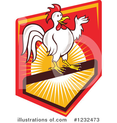 Royalty-Free (RF) Rooster Clipart Illustration by patrimonio - Stock Sample #1232473