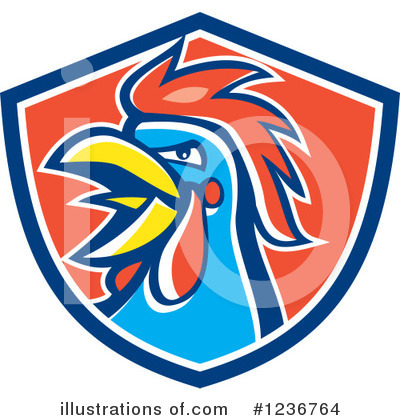Royalty-Free (RF) Rooster Clipart Illustration by patrimonio - Stock Sample #1236764