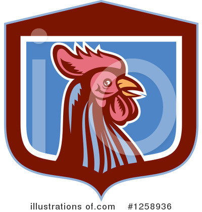 Royalty-Free (RF) Rooster Clipart Illustration by patrimonio - Stock Sample #1258936