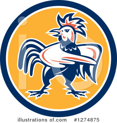 Royalty-Free (RF) Rooster Clipart Illustration by patrimonio - Stock Sample #1274875