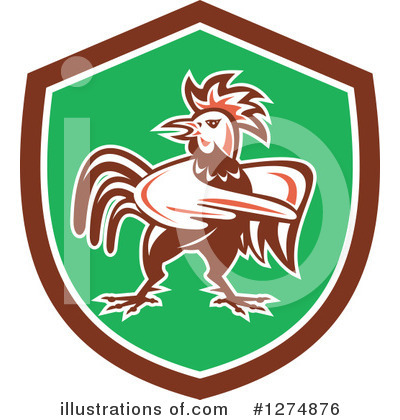 Royalty-Free (RF) Rooster Clipart Illustration by patrimonio - Stock Sample #1274876