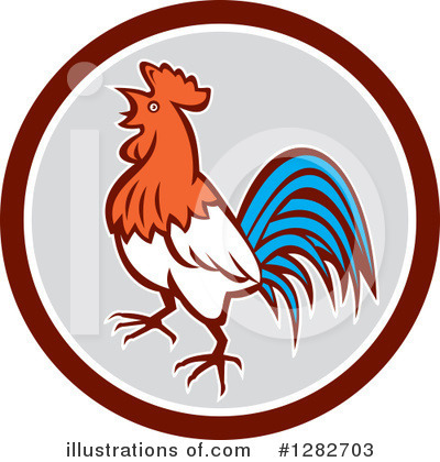 Royalty-Free (RF) Rooster Clipart Illustration by patrimonio - Stock Sample #1282703