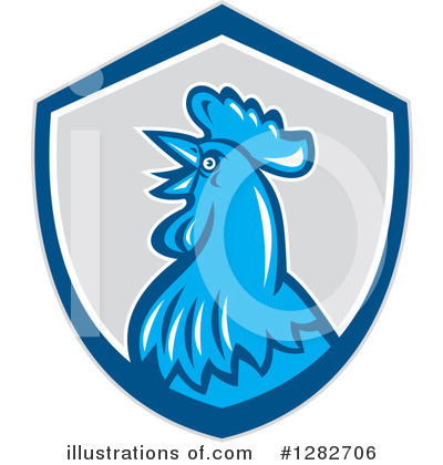 Royalty-Free (RF) Rooster Clipart Illustration by patrimonio - Stock Sample #1282706