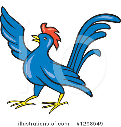 Royalty-Free (RF) Rooster Clipart Illustration by patrimonio - Stock Sample #1298549