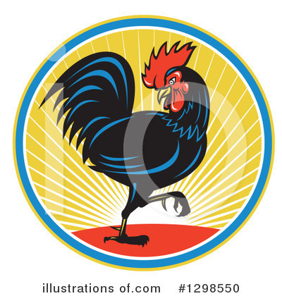 Royalty-Free (RF) Rooster Clipart Illustration by patrimonio - Stock Sample #1298550