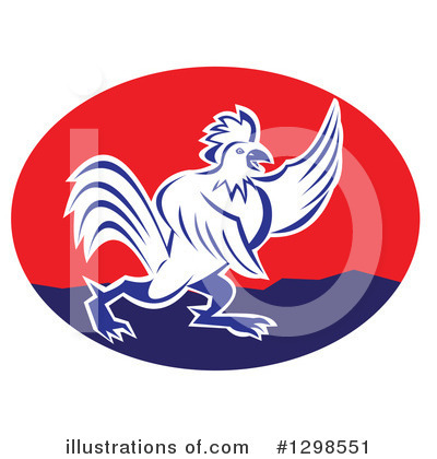 Royalty-Free (RF) Rooster Clipart Illustration by patrimonio - Stock Sample #1298551