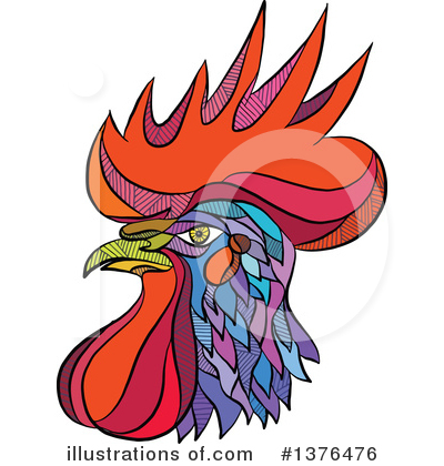 Royalty-Free (RF) Rooster Clipart Illustration by patrimonio - Stock Sample #1376476