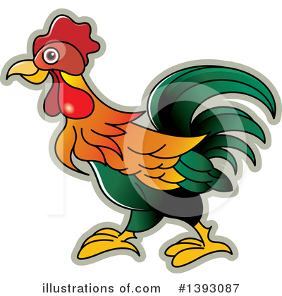 Royalty-Free (RF) Rooster Clipart Illustration by Lal Perera - Stock Sample #1393087