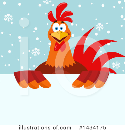 Royalty-Free (RF) Rooster Clipart Illustration by Hit Toon - Stock Sample #1434175