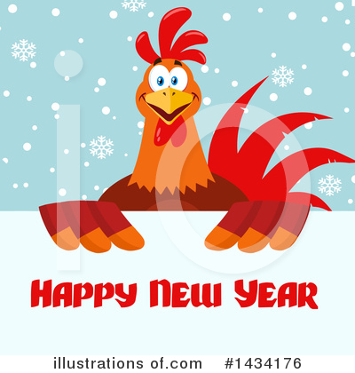 Royalty-Free (RF) Rooster Clipart Illustration by Hit Toon - Stock Sample #1434176