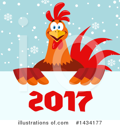 Royalty-Free (RF) Rooster Clipart Illustration by Hit Toon - Stock Sample #1434177