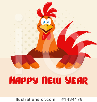 Royalty-Free (RF) Rooster Clipart Illustration by Hit Toon - Stock Sample #1434178
