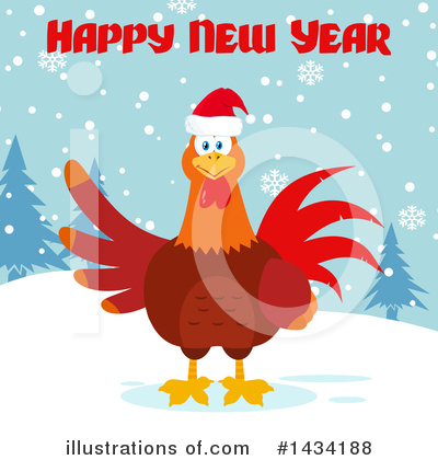 Royalty-Free (RF) Rooster Clipart Illustration by Hit Toon - Stock Sample #1434188