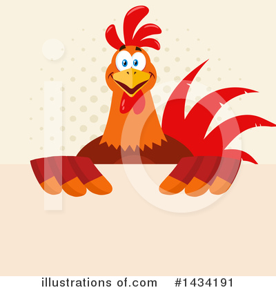 Royalty-Free (RF) Rooster Clipart Illustration by Hit Toon - Stock Sample #1434191