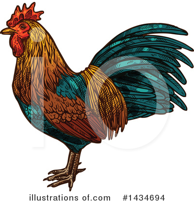 Royalty-Free (RF) Rooster Clipart Illustration by Vector Tradition SM - Stock Sample #1434694