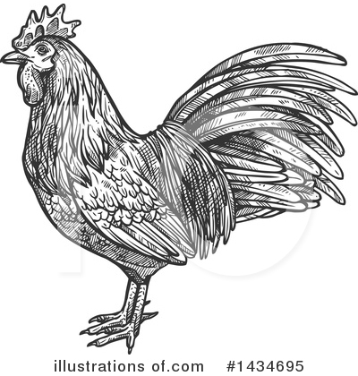 Royalty-Free (RF) Rooster Clipart Illustration by Vector Tradition SM - Stock Sample #1434695