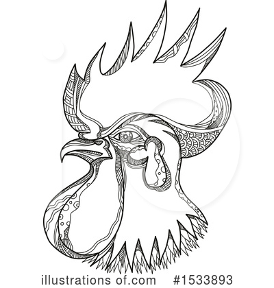 Royalty-Free (RF) Rooster Clipart Illustration by patrimonio - Stock Sample #1533893