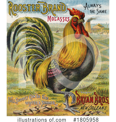 Royalty-Free (RF) Rooster Clipart Illustration by JVPD - Stock Sample #1805958