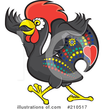 Royalty-Free (RF) Rooster Clipart Illustration by Paulo Resende - Stock Sample #210517