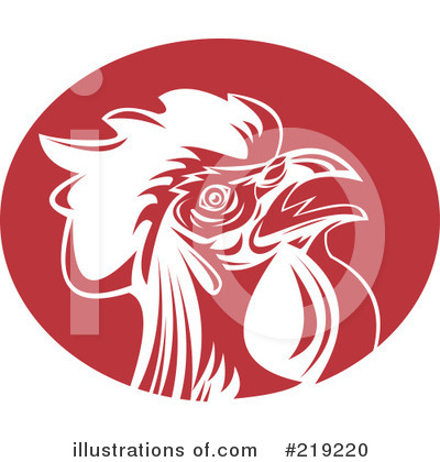 Royalty-Free (RF) Rooster Clipart Illustration by patrimonio - Stock Sample #219220