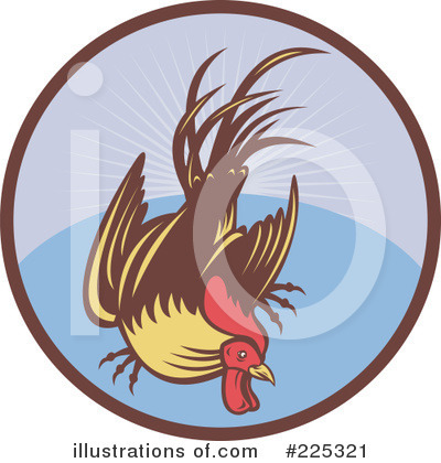 Royalty-Free (RF) Rooster Clipart Illustration by patrimonio - Stock Sample #225321