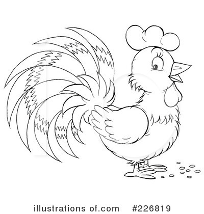 Royalty-Free (RF) Rooster Clipart Illustration by Alex Bannykh - Stock Sample #226819
