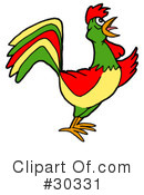 Rooster Clipart #30331 by LaffToon
