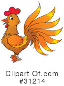 Rooster Clipart #31214 by Alex Bannykh