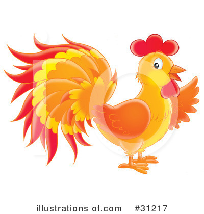 Royalty-Free (RF) Rooster Clipart Illustration by Alex Bannykh - Stock Sample #31217