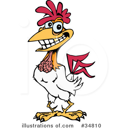 Royalty-Free (RF) Rooster Clipart Illustration by Dennis Holmes Designs - Stock Sample #34810