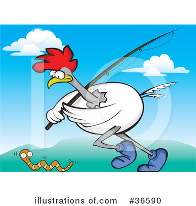 Royalty-Free (RF) Rooster Clipart Illustration by Paulo Resende - Stock Sample #36590