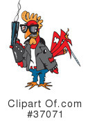 Rooster Clipart #37071 by Dennis Holmes Designs