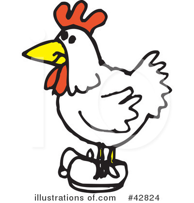 Royalty-Free (RF) Rooster Clipart Illustration by Dennis Holmes Designs - Stock Sample #42824