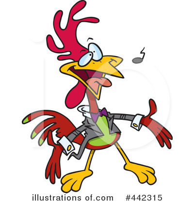 Royalty-Free (RF) Rooster Clipart Illustration by toonaday - Stock Sample #442315