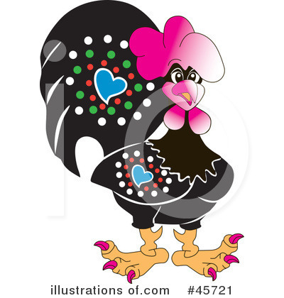 Royalty-Free (RF) Rooster Clipart Illustration by pauloribau - Stock Sample #45721