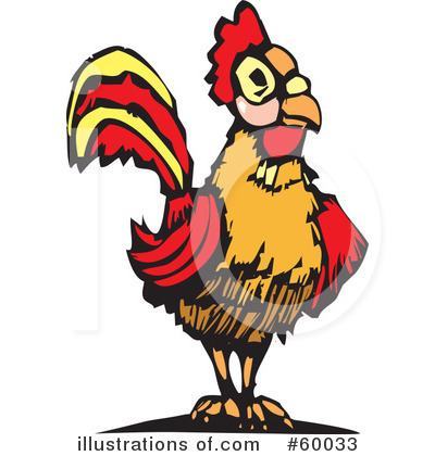 Royalty-Free (RF) Rooster Clipart Illustration by xunantunich - Stock Sample #60033