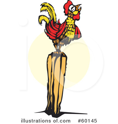 Royalty-Free (RF) Rooster Clipart Illustration by xunantunich - Stock Sample #60145