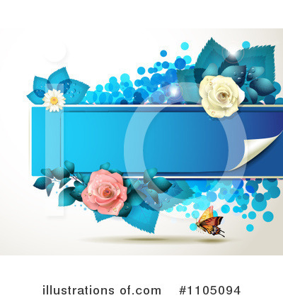 Royalty-Free (RF) Rose Background Clipart Illustration by merlinul - Stock Sample #1105094