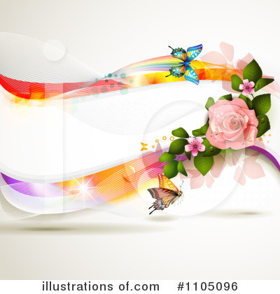 Royalty-Free (RF) Rose Background Clipart Illustration by merlinul - Stock Sample #1105096