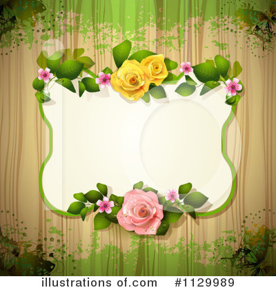 Royalty-Free (RF) Rose Background Clipart Illustration by merlinul - Stock Sample #1129989