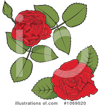 Royalty-Free (RF) Rose Clipart Illustration by Any Vector - Stock Sample #1069020