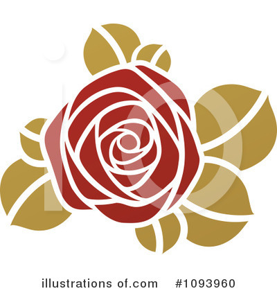 Royalty-Free (RF) Rose Clipart Illustration by elena - Stock Sample #1093960
