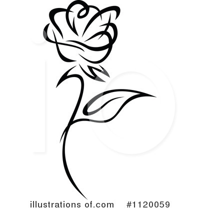 Royalty-Free (RF) Rose Clipart Illustration by Vector Tradition SM - Stock Sample #1120059