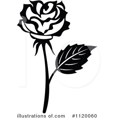 Royalty-Free (RF) Rose Clipart Illustration by Vector Tradition SM - Stock Sample #1120060