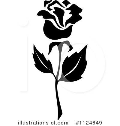 Royalty-Free (RF) Rose Clipart Illustration by Vector Tradition SM - Stock Sample #1124849