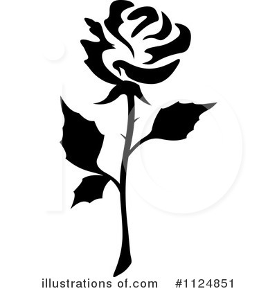 Royalty-Free (RF) Rose Clipart Illustration by Vector Tradition SM - Stock Sample #1124851
